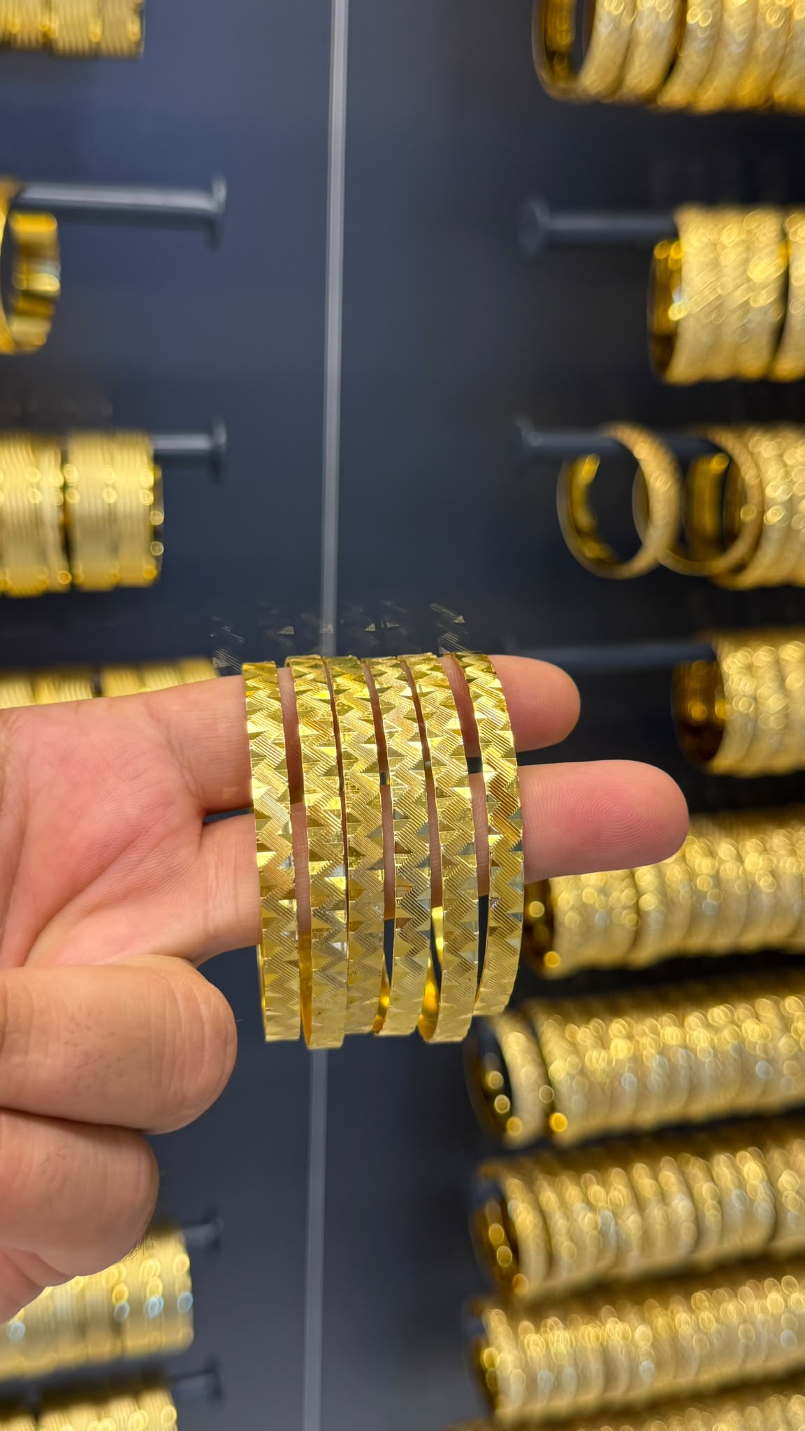 Gold Zarafet Baklava Kesim Kristal Ajda Altın Kaplama Bilezik