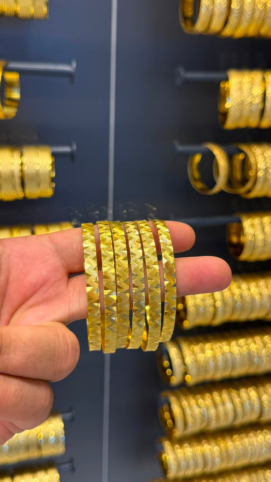 Gold Zarafet Baklava Kesim Kristal Ajda Altın Kaplama Bilezik