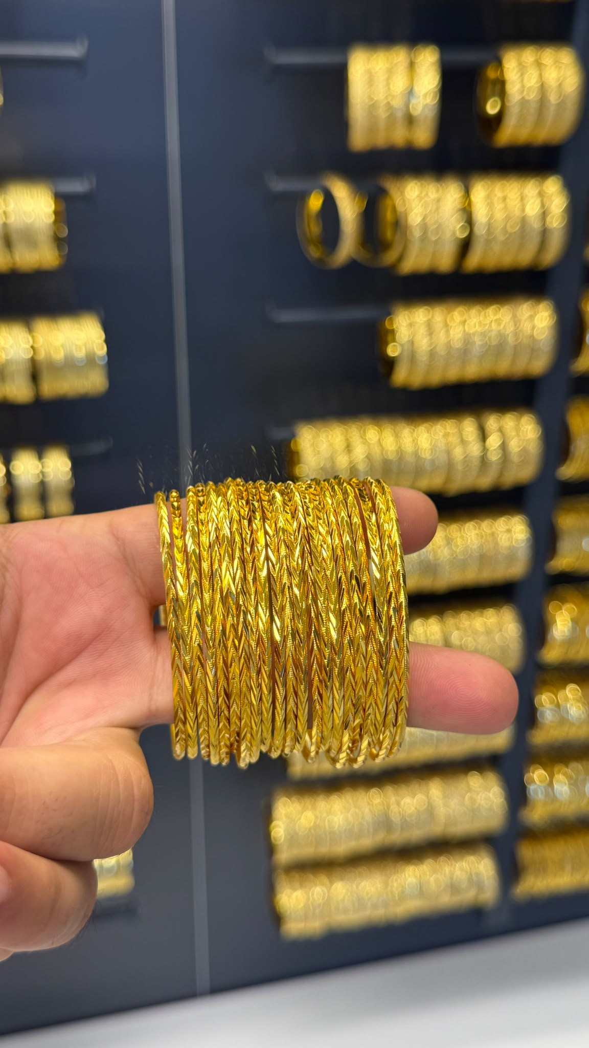 Gold Zarafet Oluklu Ajda Altın Kaplama Bilezik