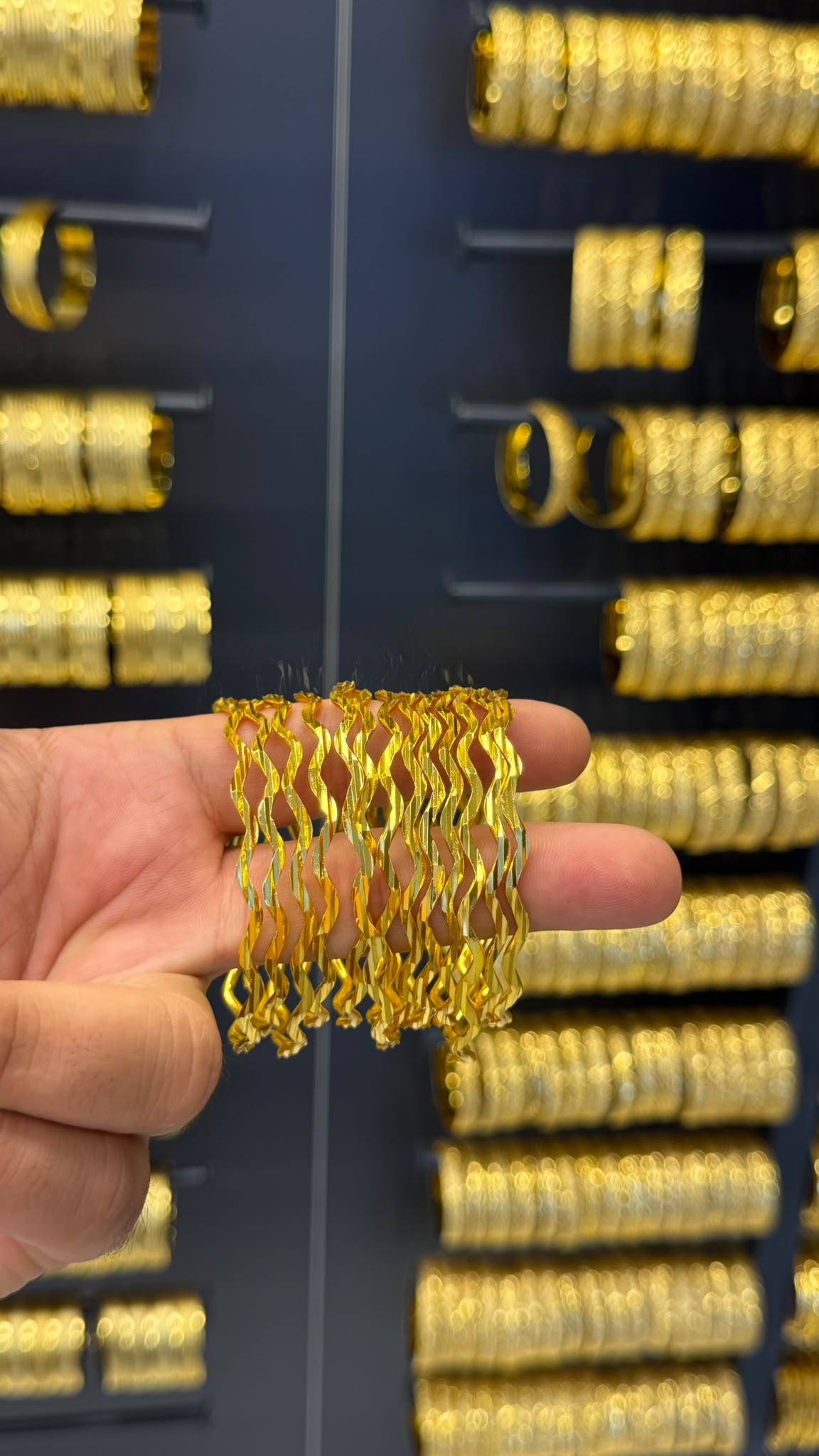 Gold Zarafet Zikzak Ajda Altın Kaplama Bilezik