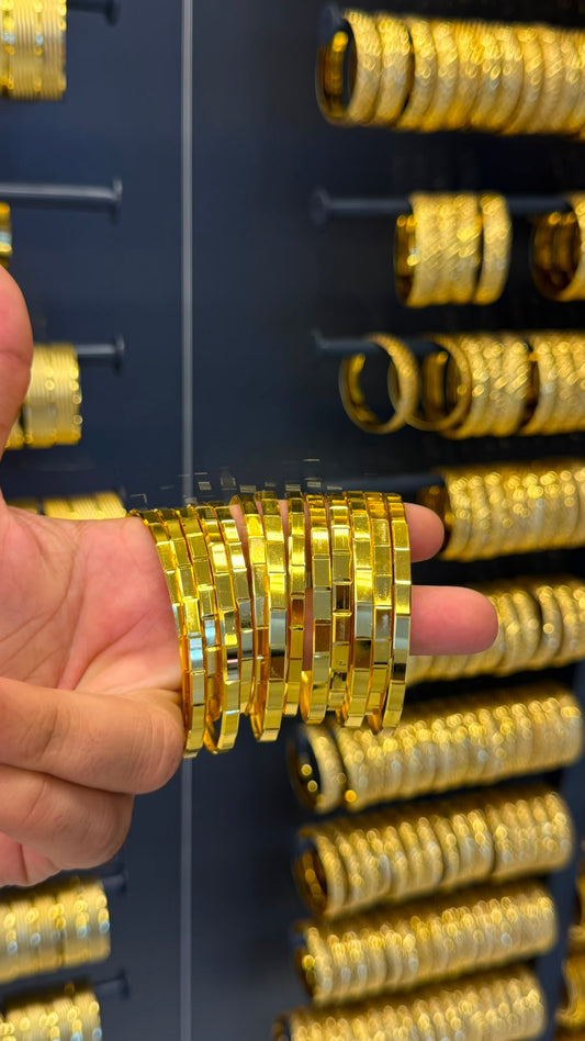 Gold Zarafet Kristal Ajda Altın Kaplama Bilezik